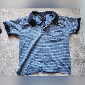 Route 66 Navy and Light Blue Striped Kids Polo